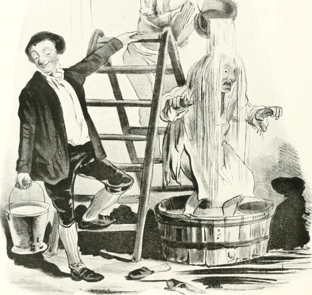 An illustration from Die Karikatur und Satire in der Medizin : mediko-kunsthistorische Studie, 1921, leaf 339