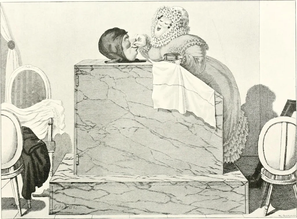 An illustration from Die Karikatur und Satire in der Medizin : mediko-kunsthistorische Studie, 1921, leaf 341
