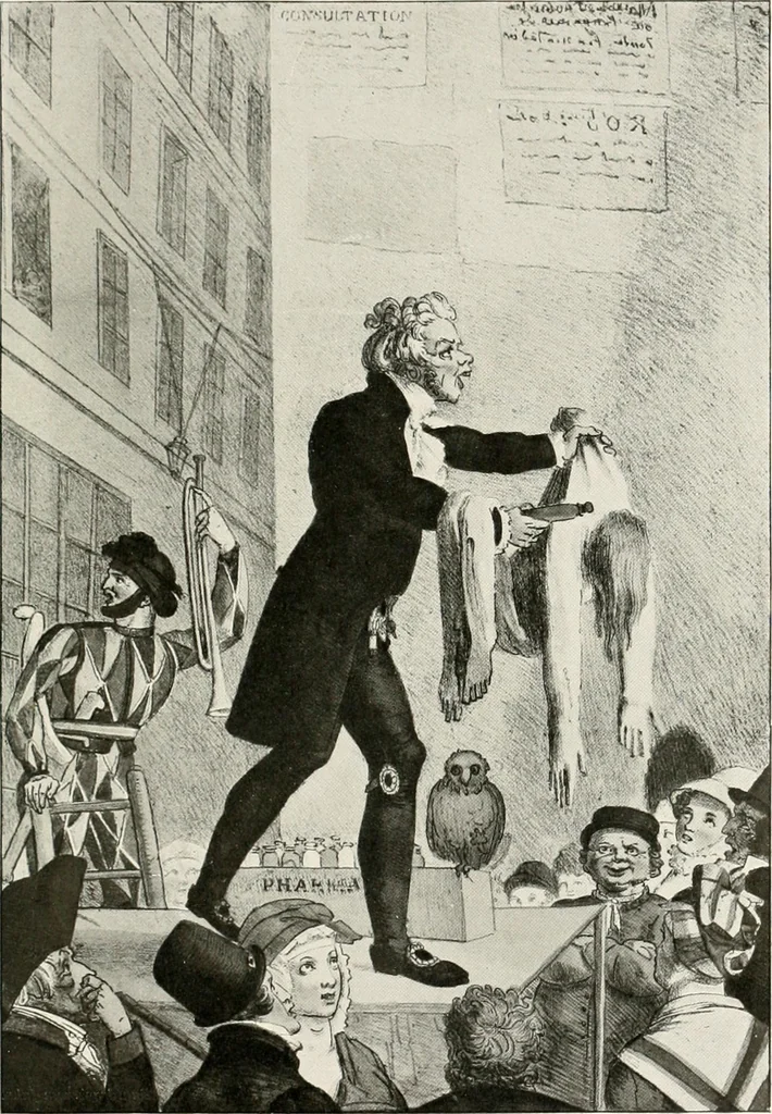 An illustration from Die Karikatur und Satire in der Medizin : mediko-kunsthistorische Studie, 1921, leaf 352
