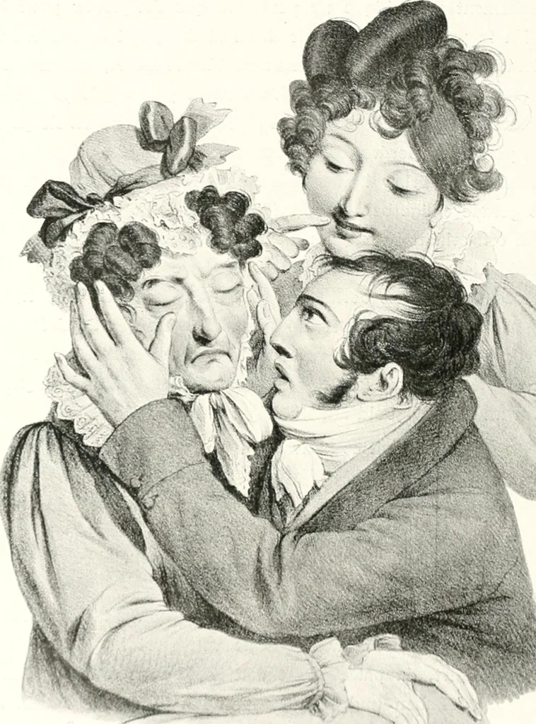 An illustration from Die Karikatur und Satire in der Medizin : mediko-kunsthistorische Studie, 1921, leaf 361