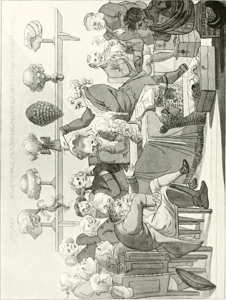 An illustration from Die Karikatur und Satire in der Medizin : mediko-kunsthistorische Studie, 1921, leaf 379