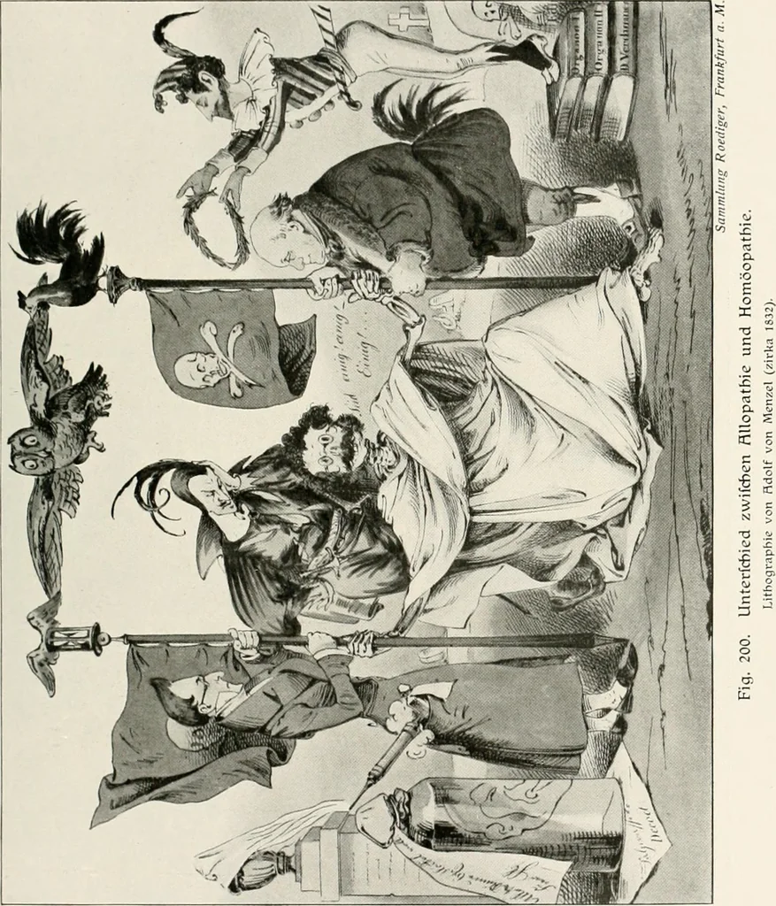 An illustration from Die Karikatur und Satire in der Medizin : mediko-kunsthistorische Studie, 1921, leaf 382
