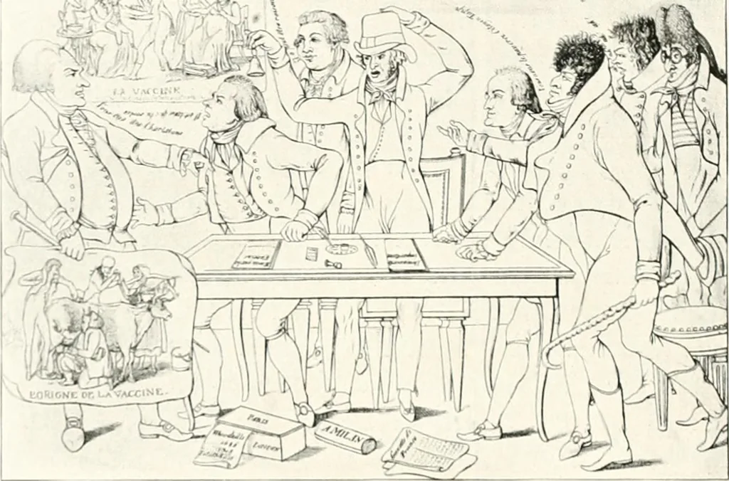 An illustration from Die Karikatur und Satire in der Medizin : mediko-kunsthistorische Studie, 1921, leaf 389