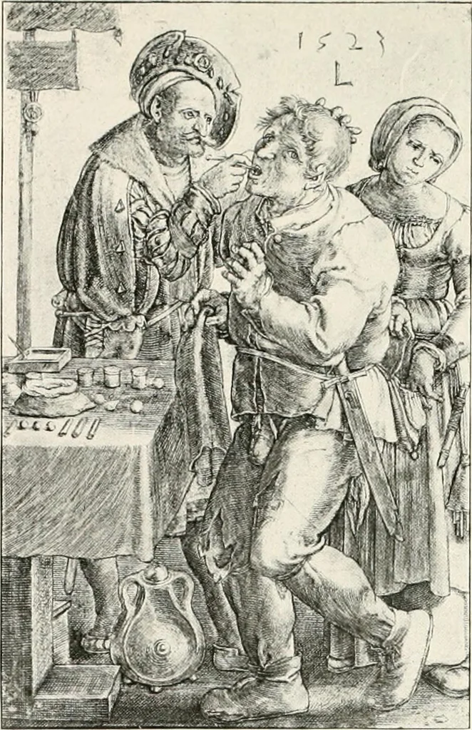 An illustration from Die Karikatur und Satire in der Medizin : mediko-kunsthistorische Studie, 1921, leaf 404