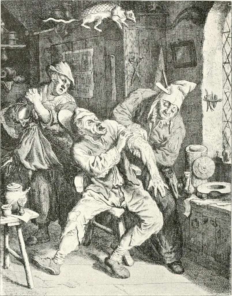 An illustration from Die Karikatur und Satire in der Medizin : mediko-kunsthistorische Studie, 1921, leaf 407