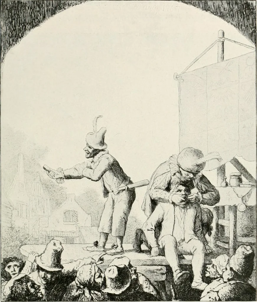 An illustration from Die Karikatur und Satire in der Medizin : mediko-kunsthistorische Studie, 1921, leaf 408