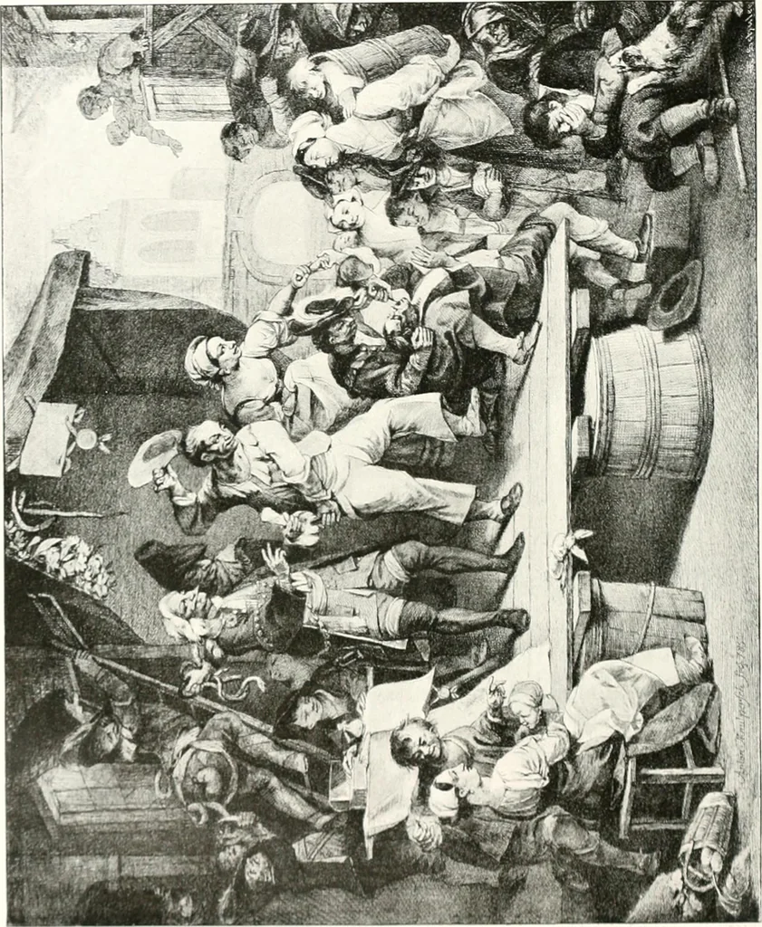 An illustration from Die Karikatur und Satire in der Medizin : mediko-kunsthistorische Studie, 1921, leaf 409