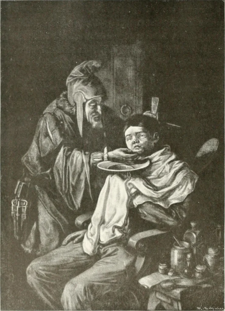 An illustration from Die Karikatur und Satire in der Medizin : mediko-kunsthistorische Studie, 1921, leaf 413