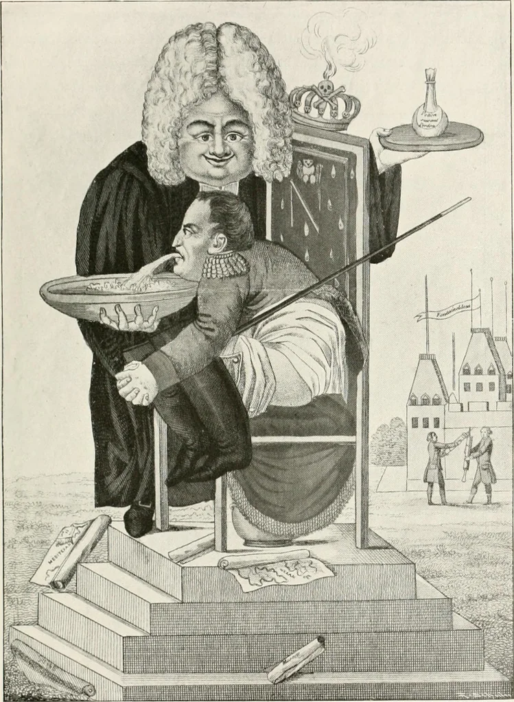 An illustration from Die Karikatur und Satire in der Medizin : mediko-kunsthistorische Studie, 1921, leaf 418