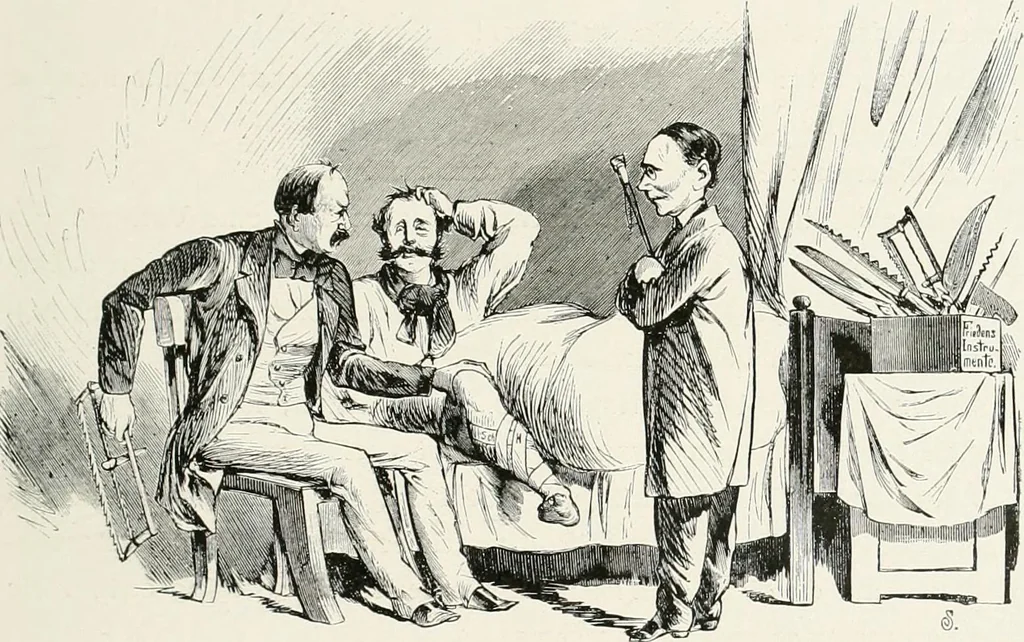 An illustration from Die Karikatur und Satire in der Medizin : mediko-kunsthistorische Studie, 1921, leaf 420