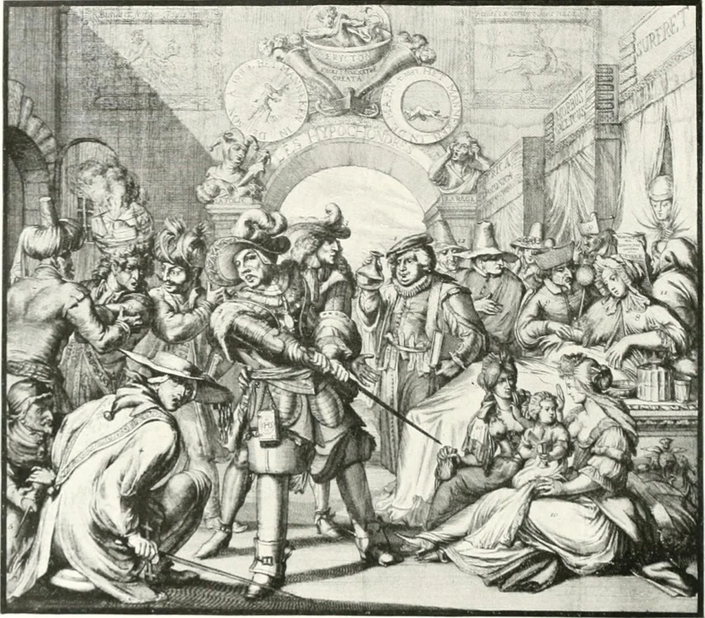 An illustration from Die Karikatur und Satire in der Medizin : mediko-kunsthistorische Studie, 1921, leaf 423