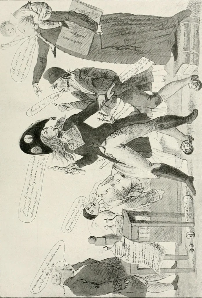 An illustration from Die Karikatur und Satire in der Medizin : mediko-kunsthistorische Studie, 1921, leaf 424