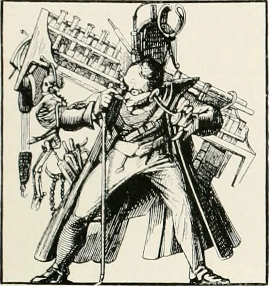 An illustration from Die Karikatur und Satire in der Medizin : mediko-kunsthistorische Studie, 1921, leaf 426
