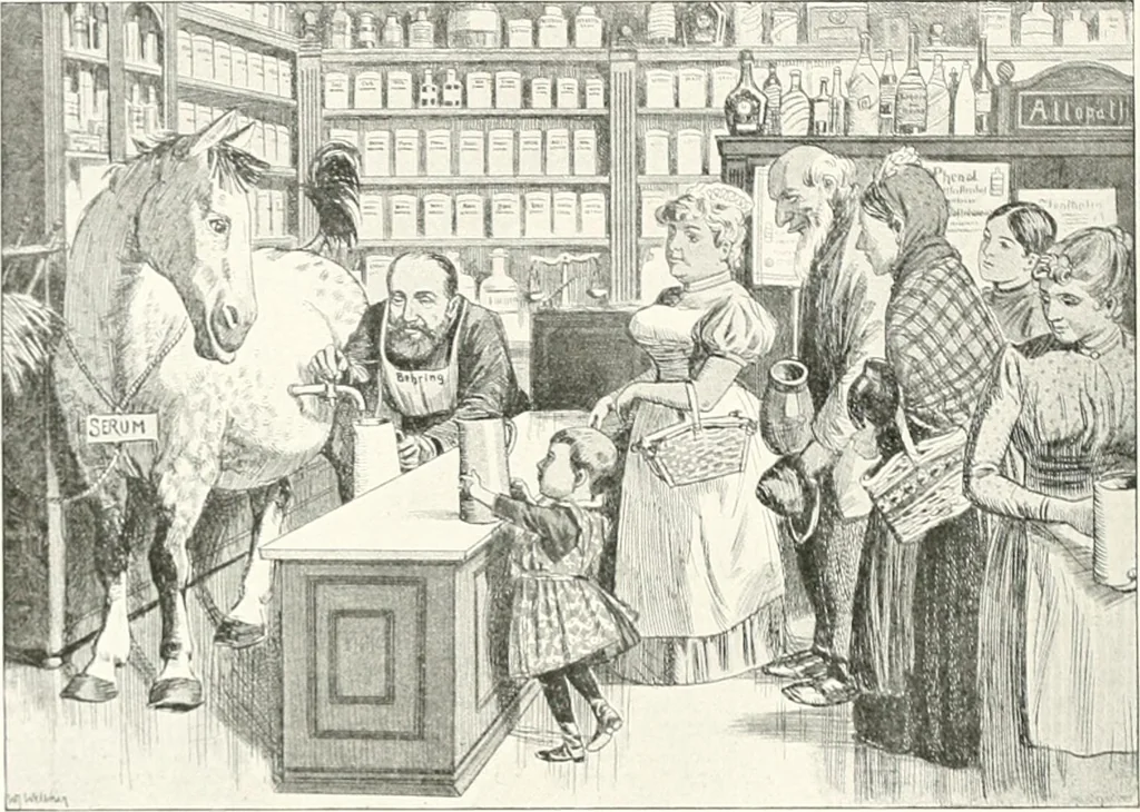 An illustration from Die Karikatur und Satire in der Medizin : mediko-kunsthistorische Studie, 1921, leaf 437
