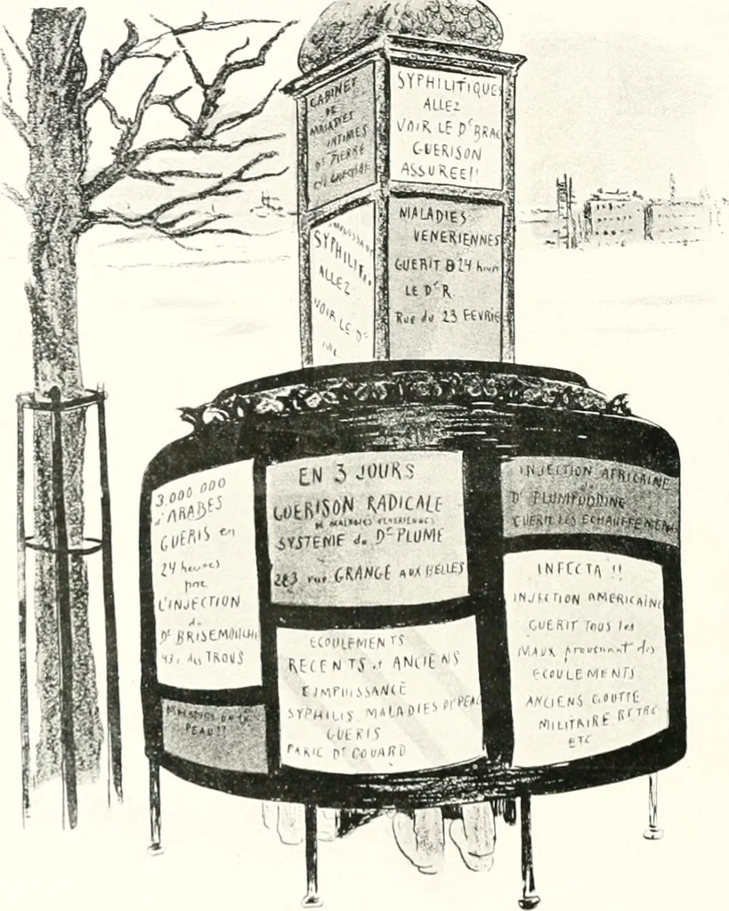 An illustration from Die Karikatur und Satire in der Medizin : mediko-kunsthistorische Studie, 1921, leaf 443