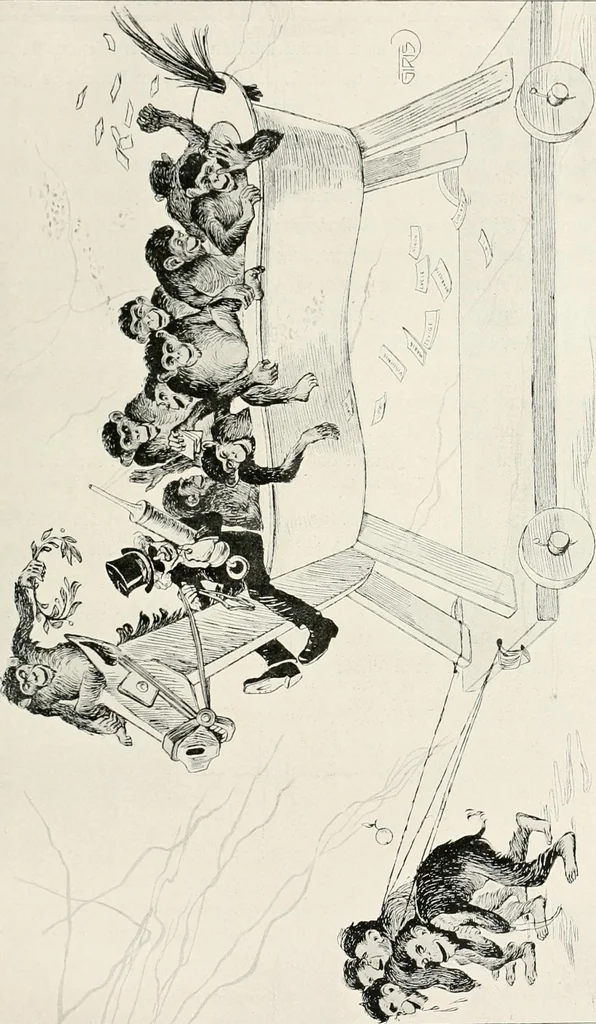 An illustration from Die Karikatur und Satire in der Medizin : mediko-kunsthistorische Studie, 1921, leaf 444