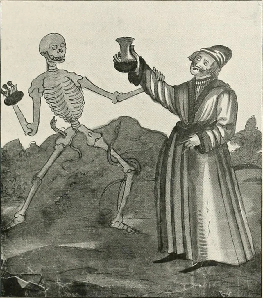 An illustration from Die Karikatur und Satire in der Medizin : mediko-kunsthistorische Studie, 1921, leaf 76