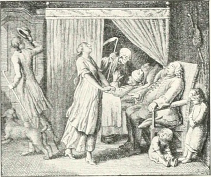An illustration from Die Karikatur und Satire in der Medizin : mediko-kunsthistorische Studie, 1921, leaf 81