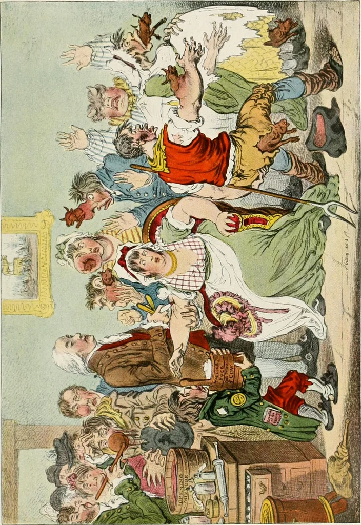 An illustration from Die Karikatur und Satire in der Medizin : mediko-kunsthistorische Studie, 1921, leaf 86