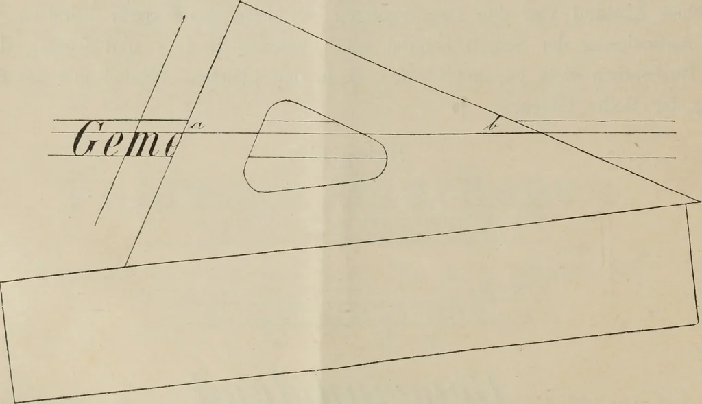 An illustration from Die Kartenschrift : Anleitung zum Schreiben derselben für kartografische und technische Zwecke, 1903, leaf 7