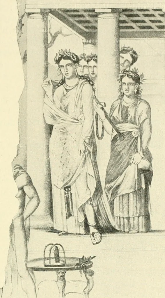 An illustration from Die Komposition der pompejanischen Wandgemälde, 1909, leaf 105