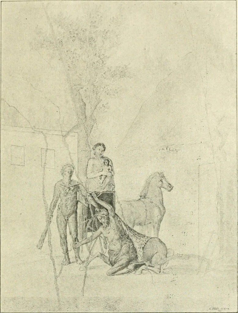 An illustration from Die Komposition der pompejanischen Wandgemälde, 1909, leaf 77