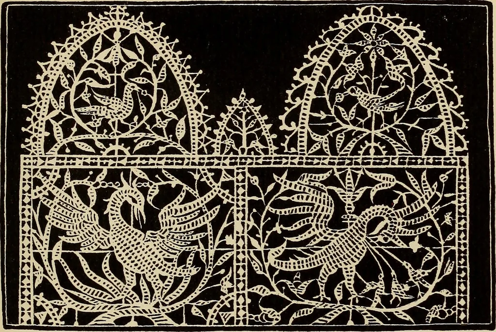 An illustration from Die Krone der kunstfertigen Frauen : Musterbuch, 1691 [i.e. 1601], 1891, leaf 104