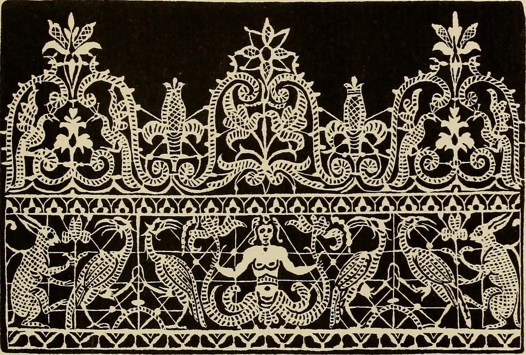 An illustration from Die Krone der kunstfertigen Frauen : Musterbuch, 1691 [i.e. 1601], 1891, leaf 108