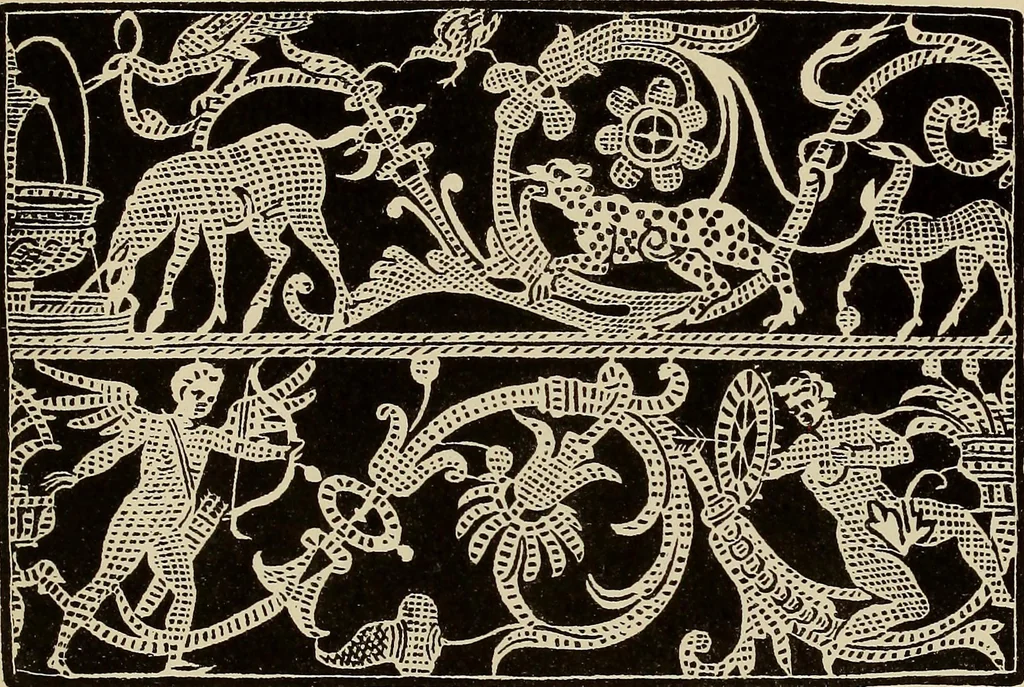 An illustration from Die Krone der kunstfertigen Frauen : Musterbuch, 1691 [i.e. 1601], 1891, leaf 112