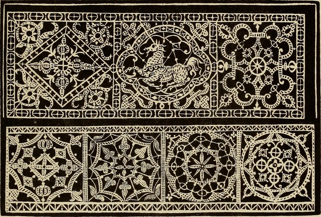 An illustration from Die Krone der kunstfertigen Frauen : Musterbuch, 1691 [i.e. 1601], 1891, leaf 132