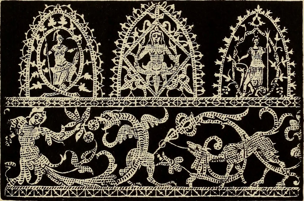 An illustration from Die Krone der kunstfertigen Frauen : Musterbuch, 1691 [i.e. 1601], 1891, leaf 136