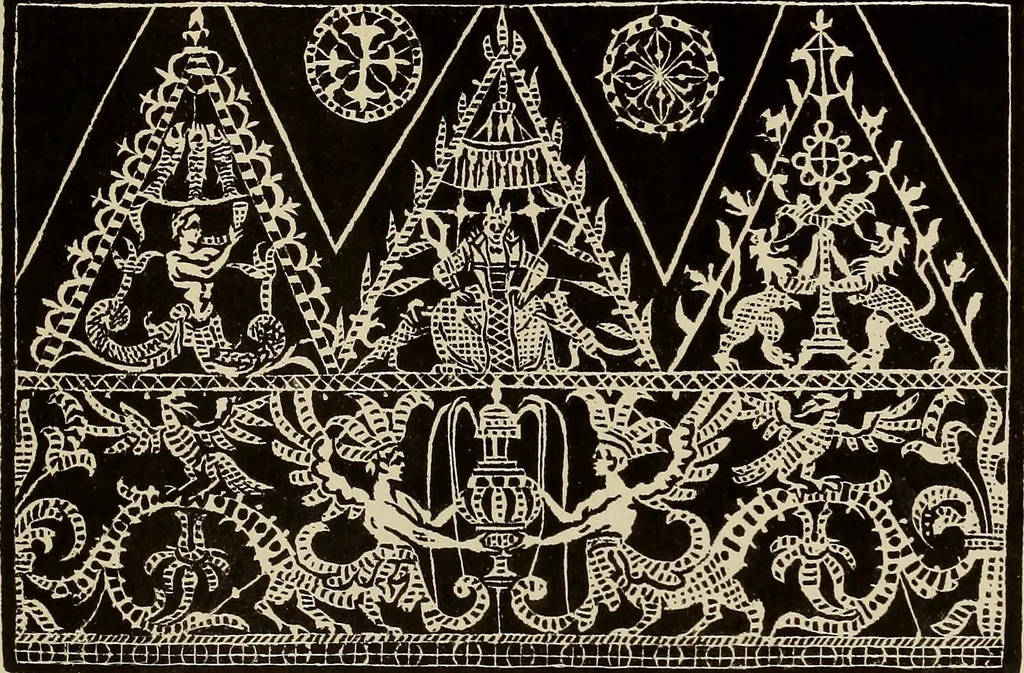 An illustration from Die Krone der kunstfertigen Frauen : Musterbuch, 1691 [i.e. 1601], 1891, leaf 140