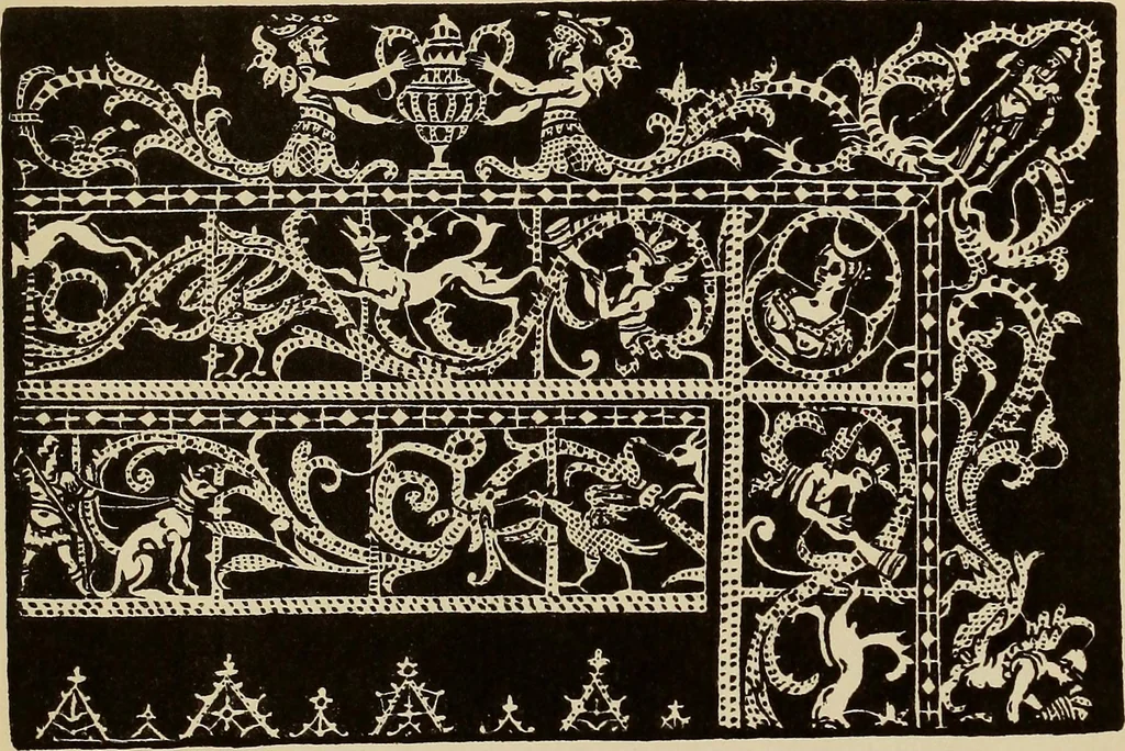 An illustration from Die Krone der kunstfertigen Frauen : Musterbuch, 1691 [i.e. 1601], 1891, leaf 150