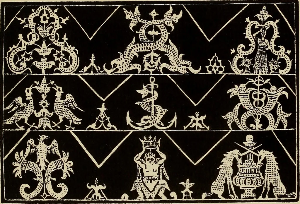 An illustration from Die Krone der kunstfertigen Frauen : Musterbuch, 1691 [i.e. 1601], 1891, leaf 176