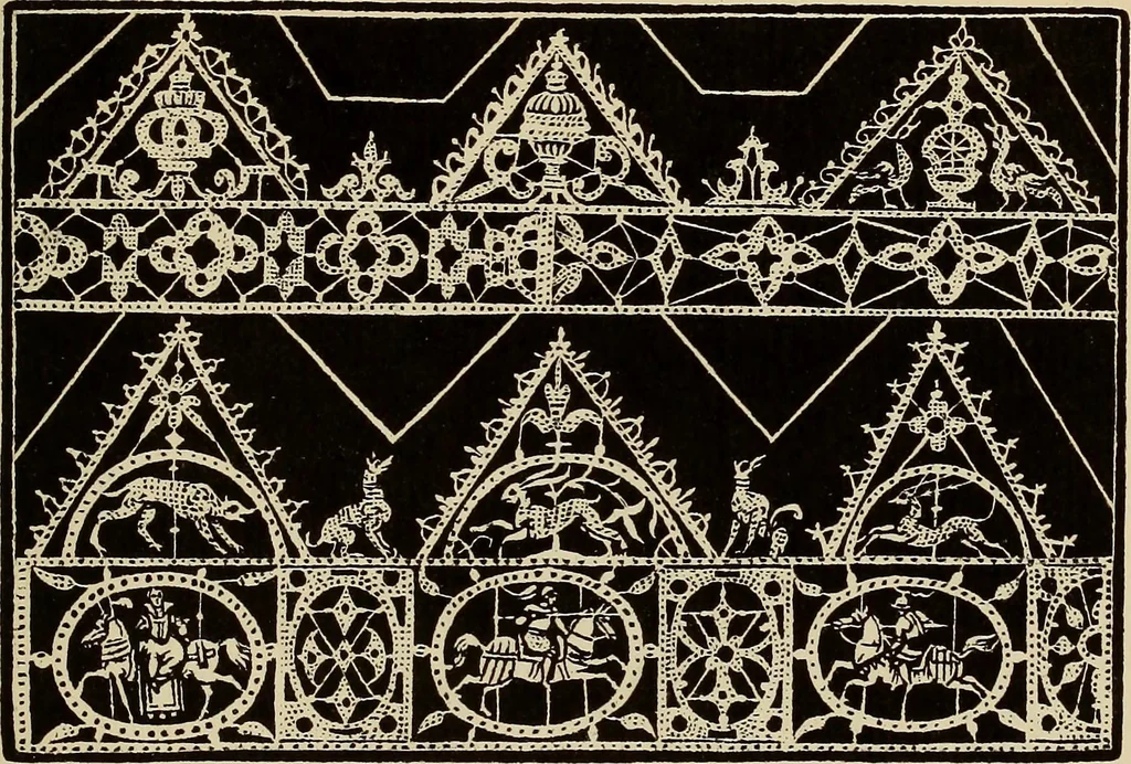An illustration from Die Krone der kunstfertigen Frauen : Musterbuch, 1691 [i.e. 1601], 1891, leaf 194