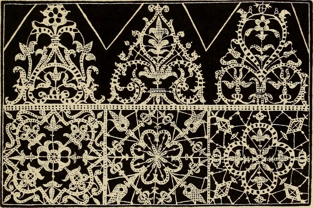 An illustration from Die Krone der kunstfertigen Frauen : Musterbuch, 1691 [i.e. 1601], 1891, leaf 196