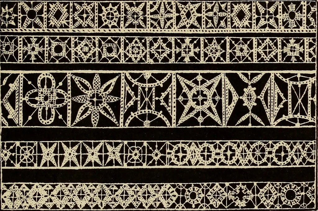 An illustration from Die Krone der kunstfertigen Frauen : Musterbuch, 1691 [i.e. 1601], 1891, leaf 198