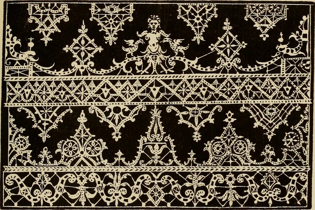 An illustration from Die Krone der kunstfertigen Frauen : Musterbuch, 1691 [i.e. 1601], 1891, leaf 206