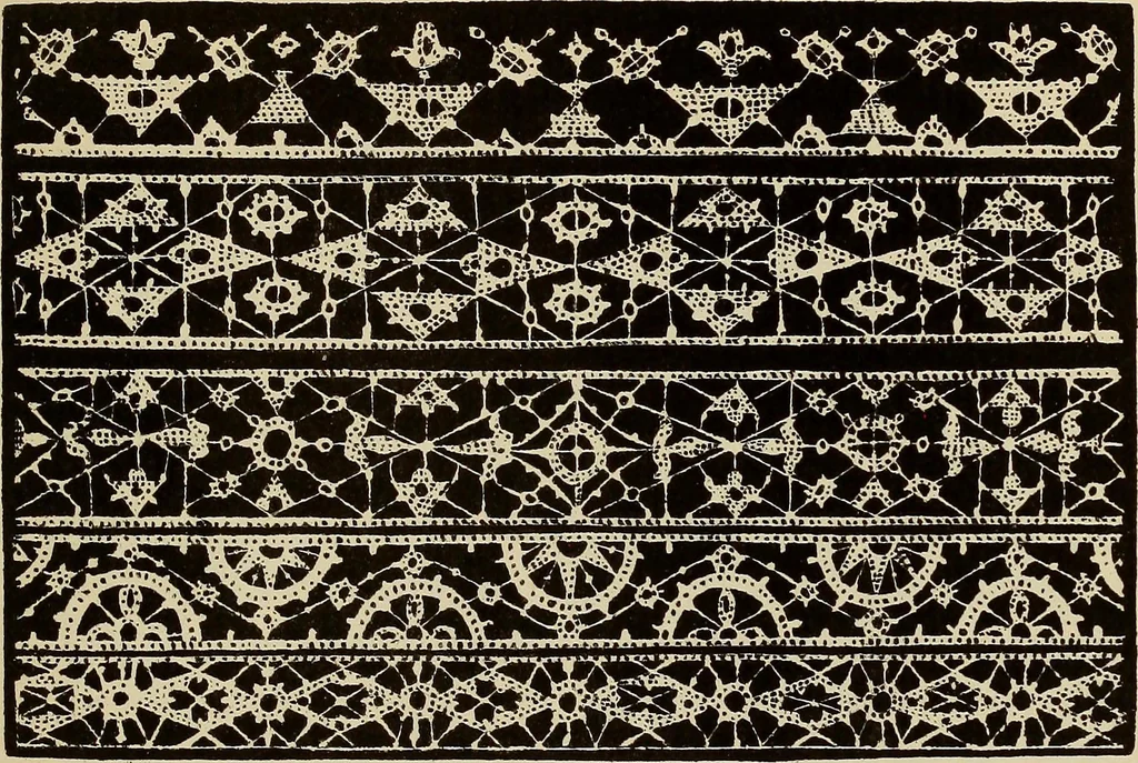 An illustration from Die Krone der kunstfertigen Frauen : Musterbuch, 1691 [i.e. 1601], 1891, leaf 208