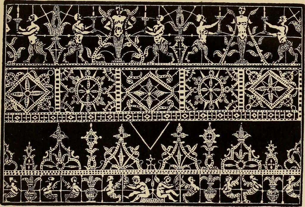 An illustration from Die Krone der kunstfertigen Frauen : Musterbuch, 1691 [i.e. 1601], 1891, leaf 214