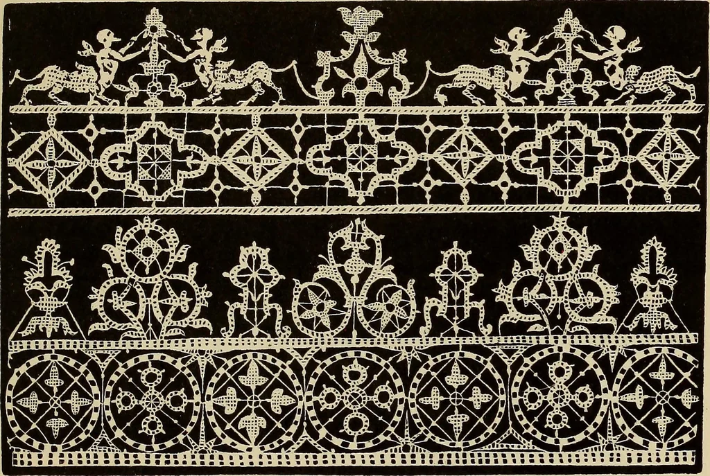 An illustration from Die Krone der kunstfertigen Frauen : Musterbuch, 1691 [i.e. 1601], 1891, leaf 216