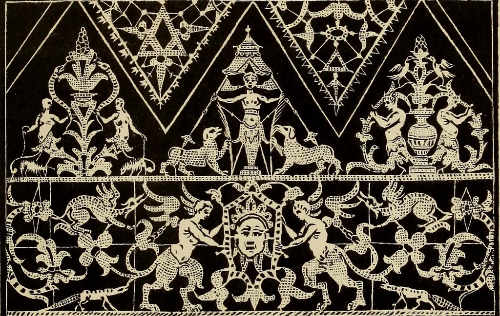 An illustration from Die Krone der kunstfertigen Frauen : Musterbuch, 1691 [i.e. 1601], 1891, leaf 226