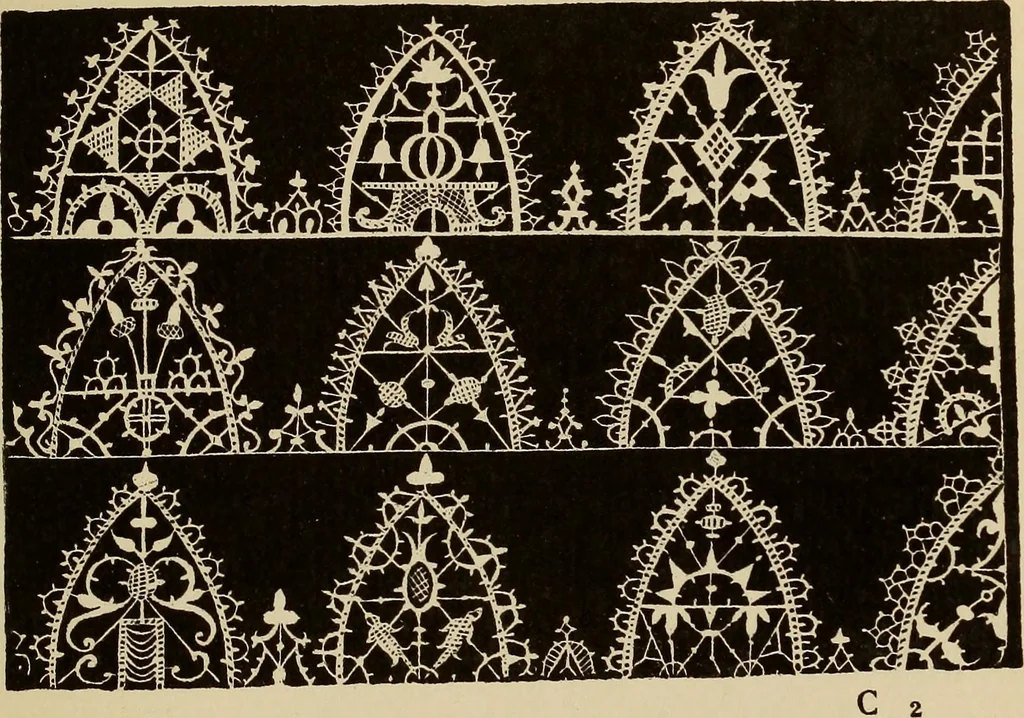An illustration from Die Krone der kunstfertigen Frauen : Musterbuch, 1691 [i.e. 1601], 1891, leaf 32