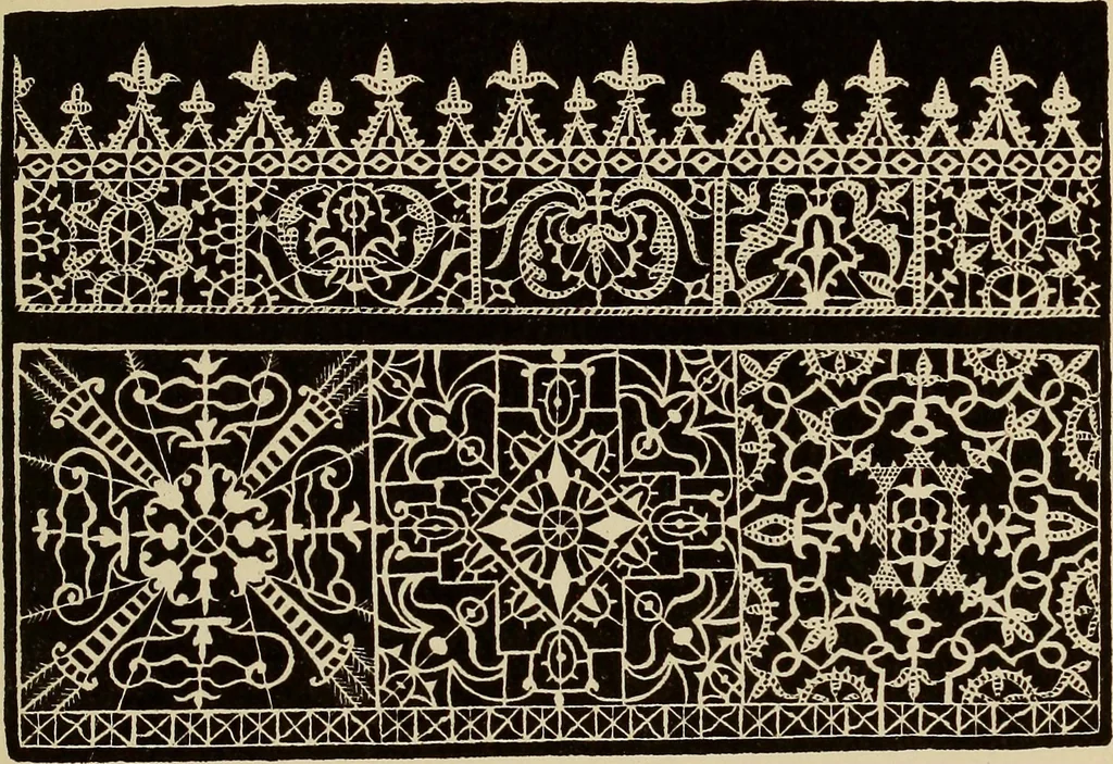 An illustration from Die Krone der kunstfertigen Frauen : Musterbuch, 1691 [i.e. 1601], 1891, leaf 34
