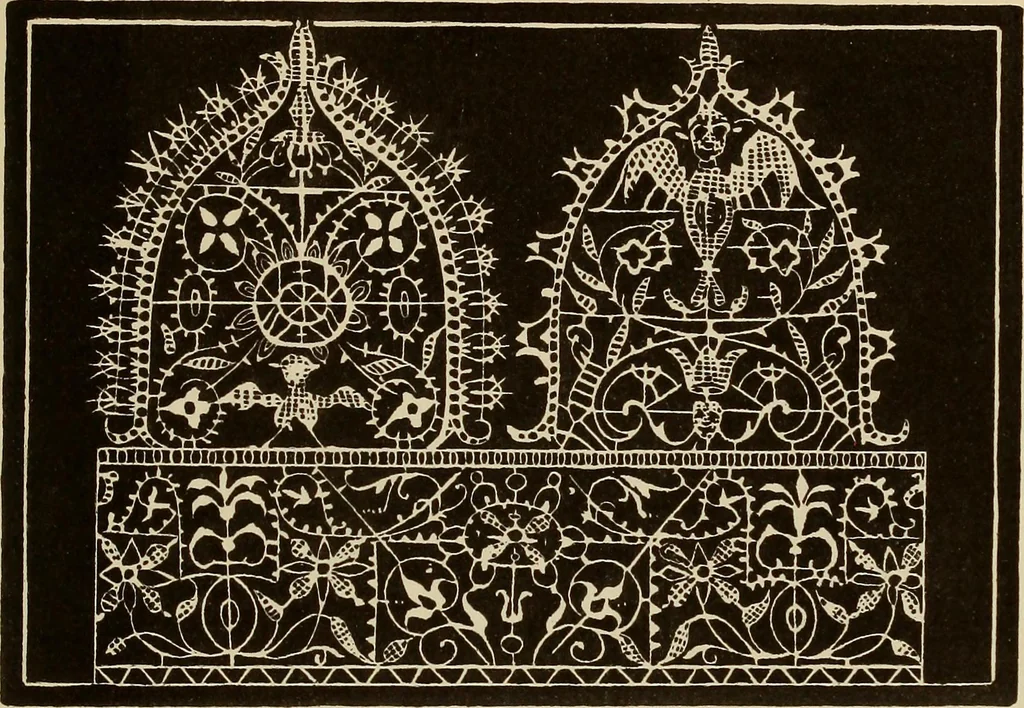 An illustration from Die Krone der kunstfertigen Frauen : Musterbuch, 1691 [i.e. 1601], 1891, leaf 42