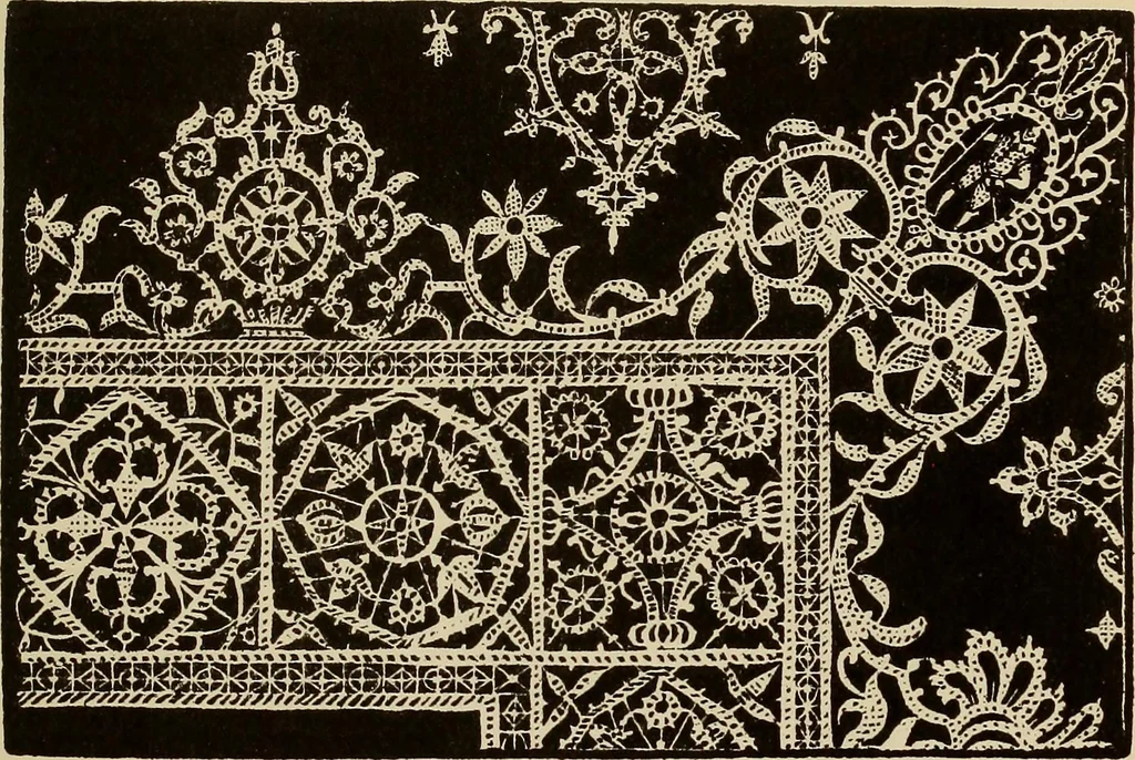 An illustration from Die Krone der kunstfertigen Frauen : Musterbuch, 1691 [i.e. 1601], 1891, leaf 44