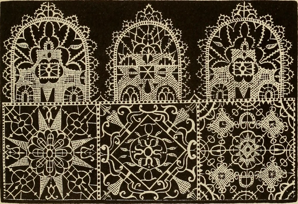 An illustration from Die Krone der kunstfertigen Frauen : Musterbuch, 1691 [i.e. 1601], 1891, leaf 46