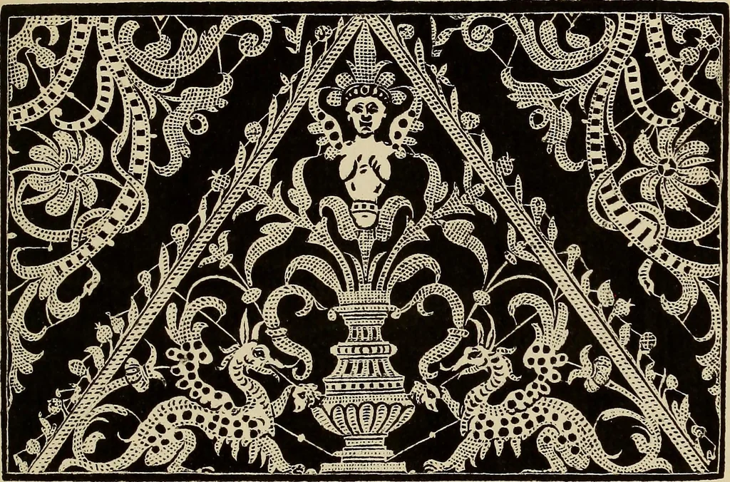 An illustration from Die Krone der kunstfertigen Frauen : Musterbuch, 1691 [i.e. 1601], 1891, leaf 50
