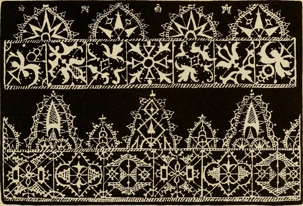 An illustration from Die Krone der kunstfertigen Frauen : Musterbuch, 1691 [i.e. 1601], 1891, leaf 54