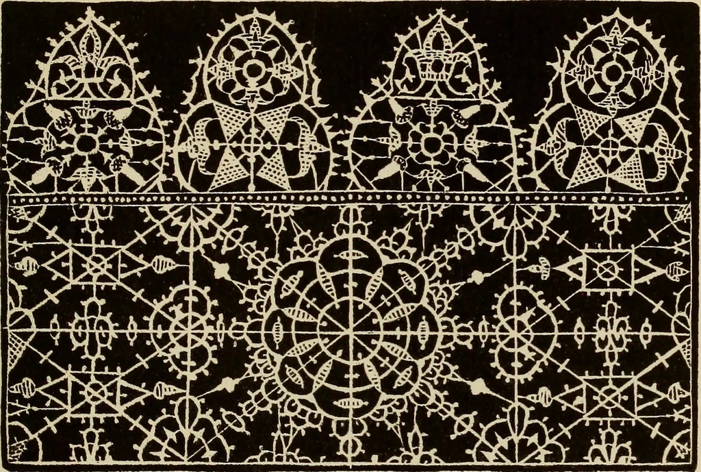 An illustration from Die Krone der kunstfertigen Frauen : Musterbuch, 1691 [i.e. 1601], 1891, leaf 60